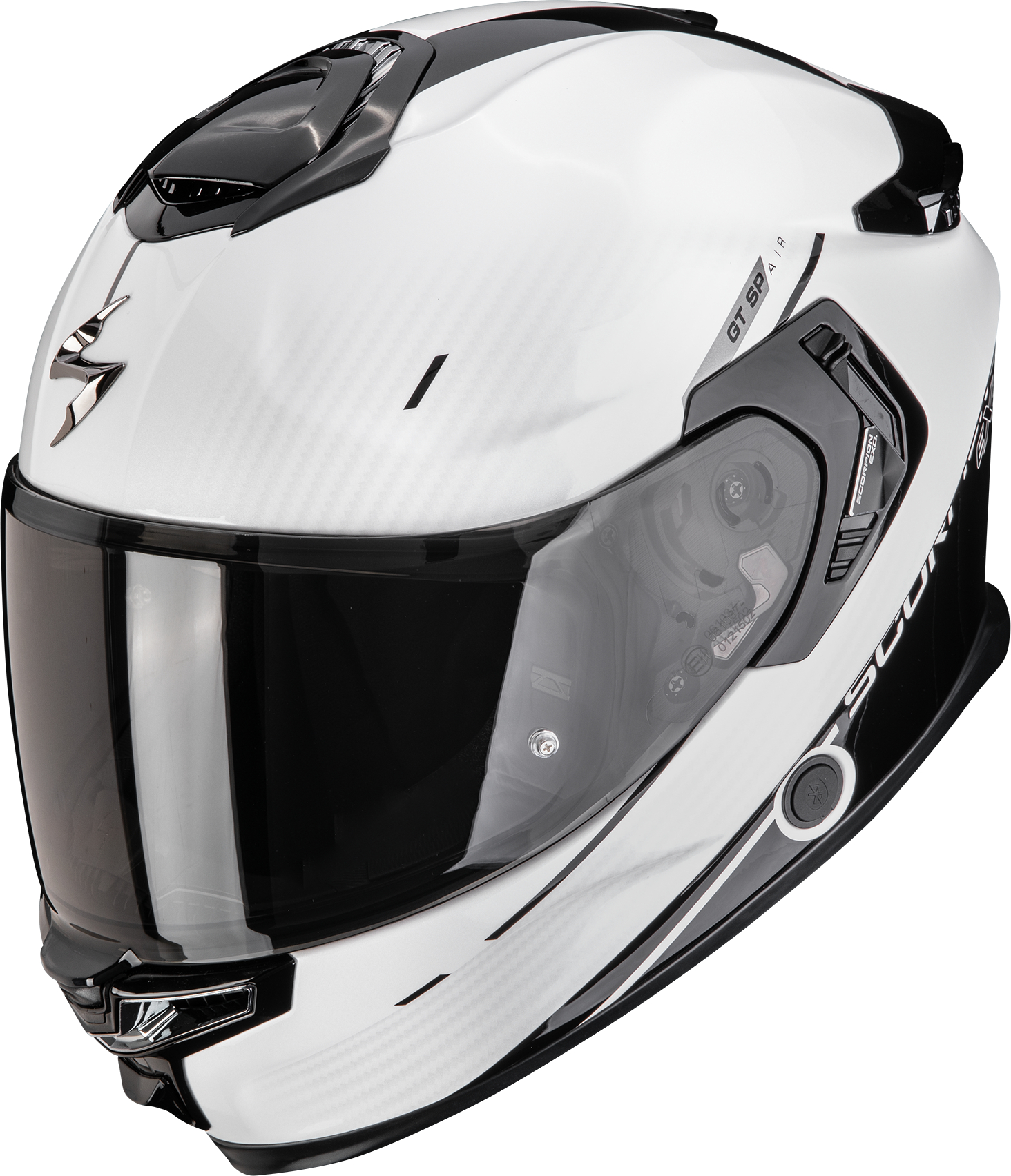 Casque intégral SCORPION EXO-GT SP Air Asphalt Blanc nacré-Noir