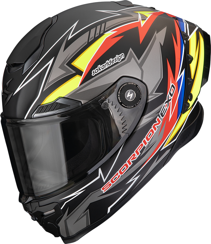 SCORPION EXO-Race Air Move On Mat Noir-Rouge-Jaune