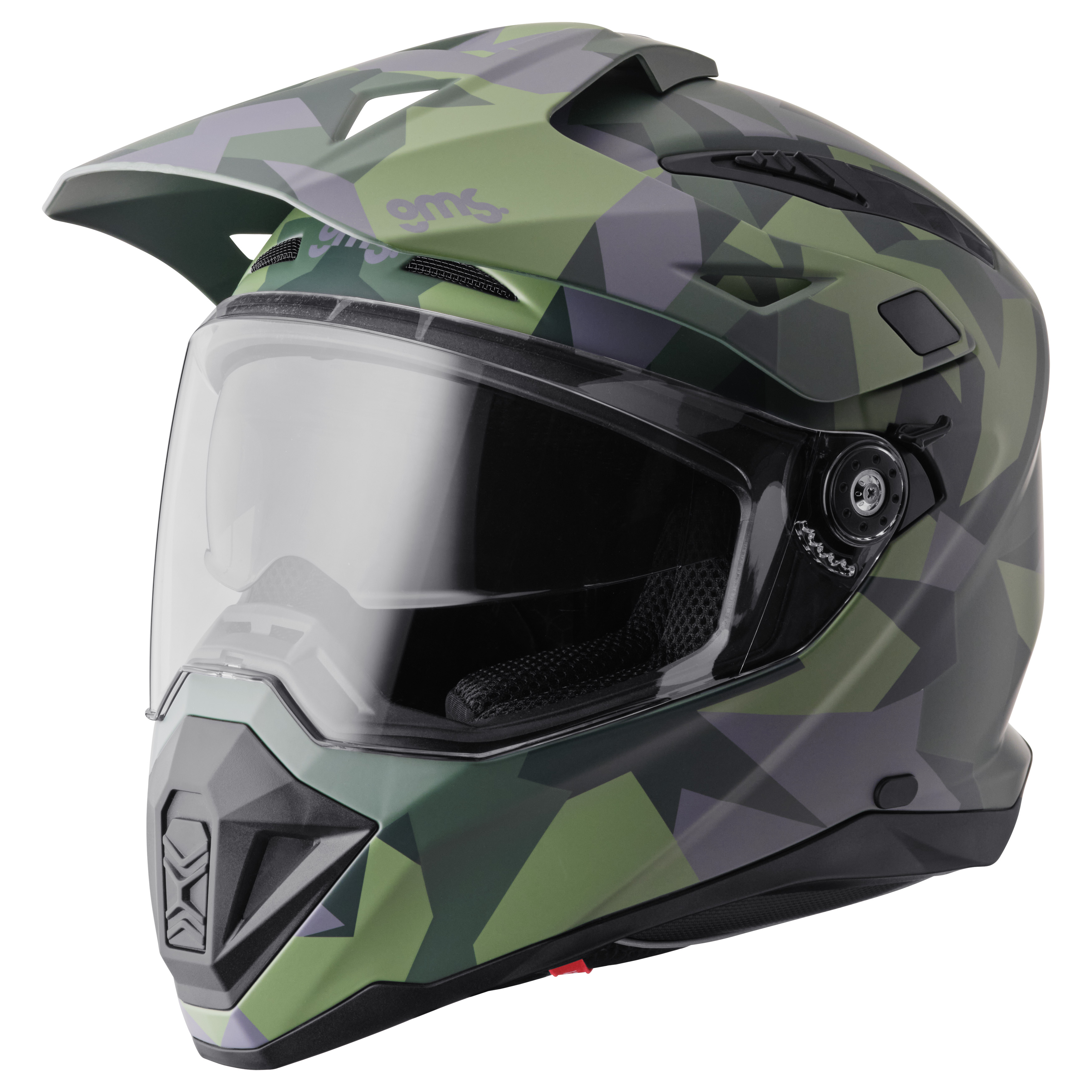Dual Sport helmet GMS Adventus Camo Matt green - Black