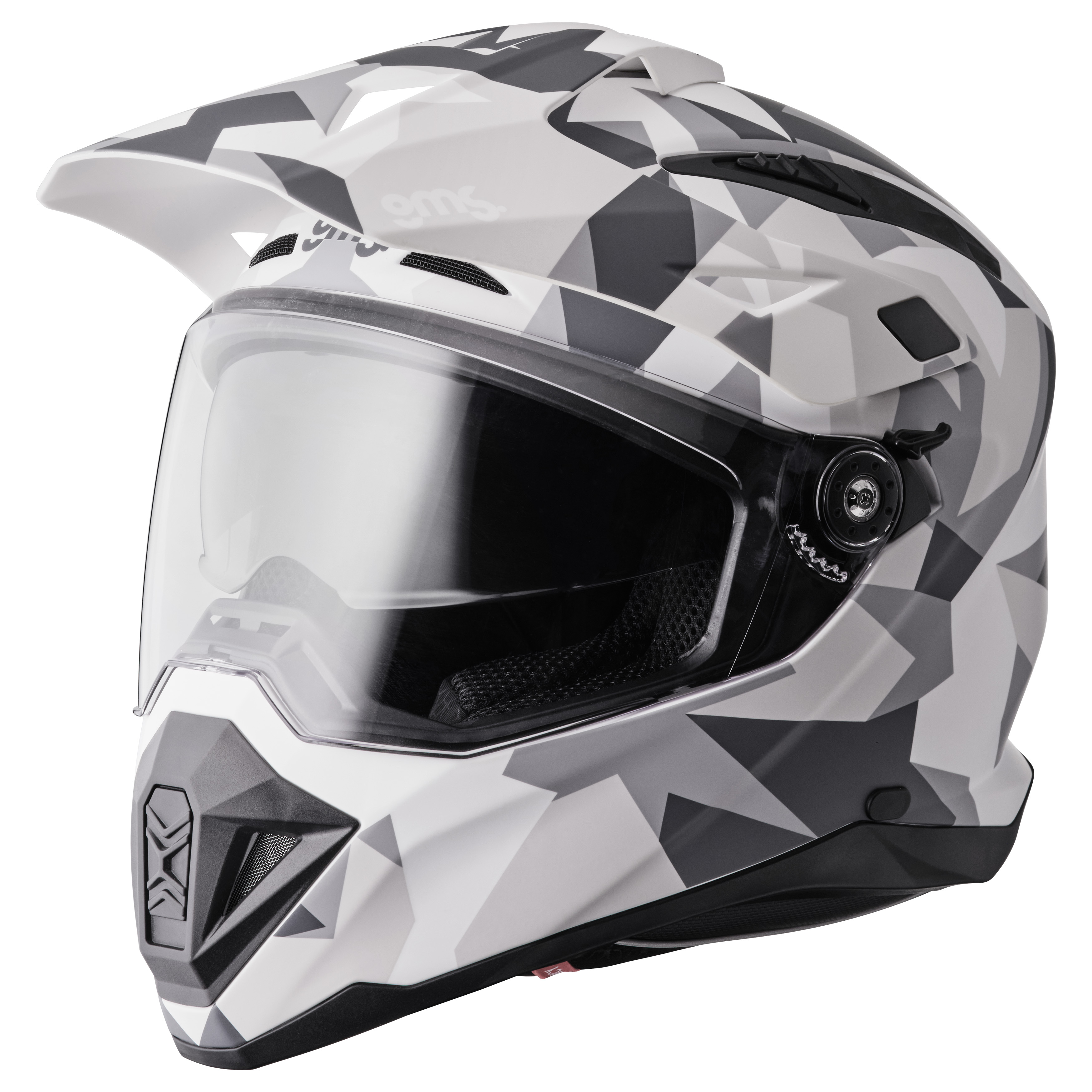 Dual Sport helmet GMS Adventus Camo Matt white - Grey