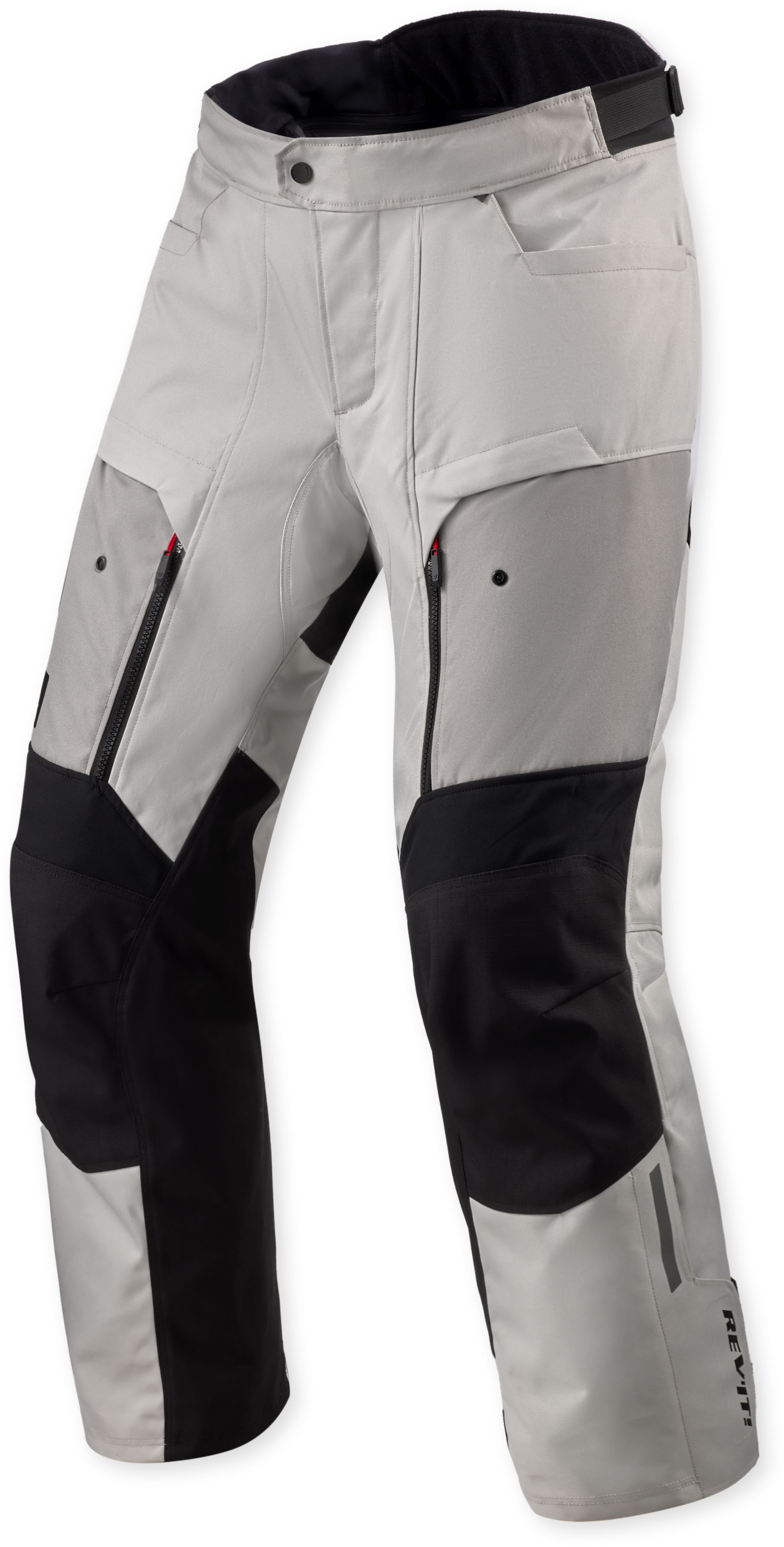 Pantalon moto en textile hommes REV'IT! Outback 5 H2O pants Argent - Noir court