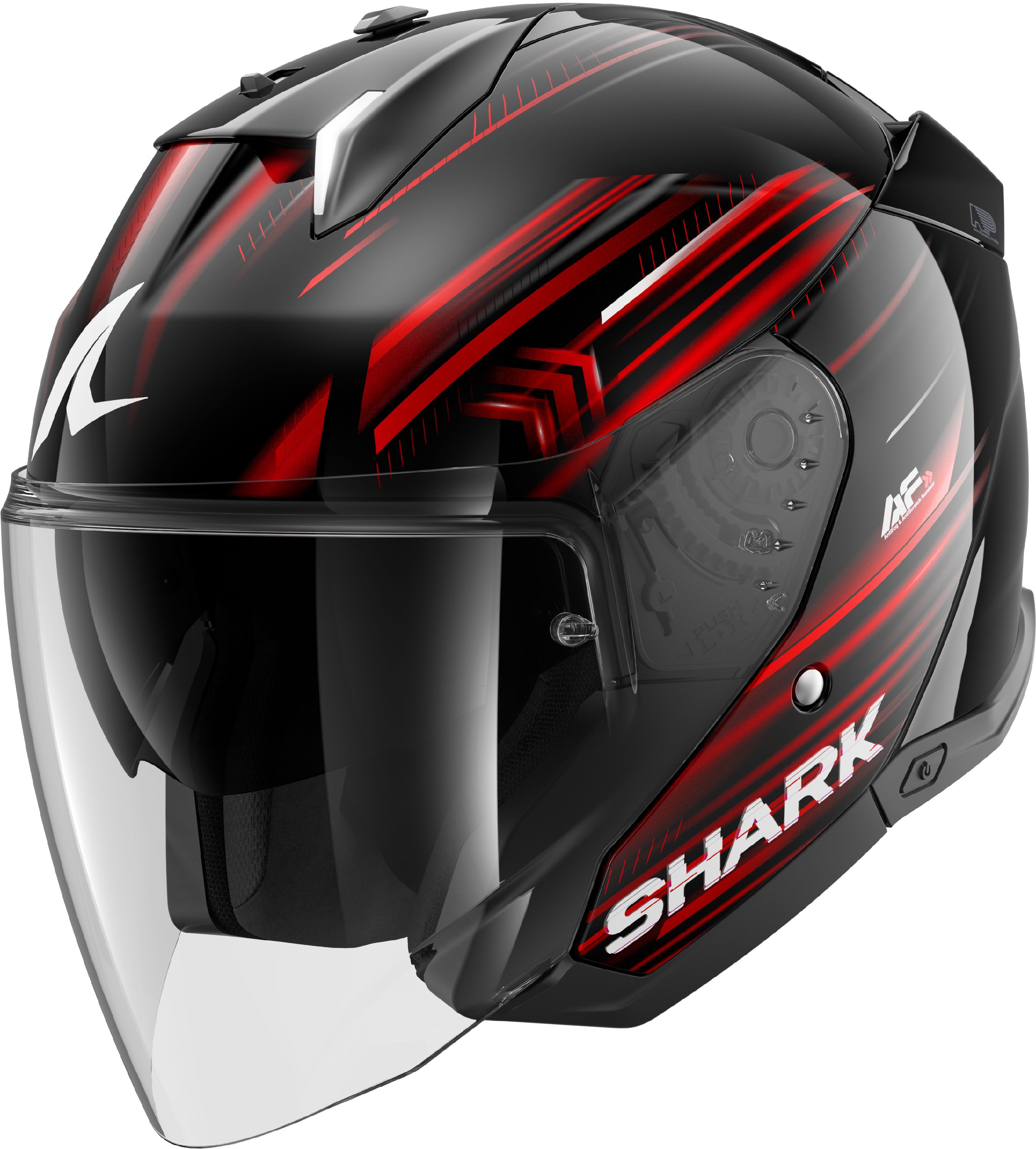 SHARK Skwal i3 Jet Light-Blur Noir-Rouge-Blanc KRW