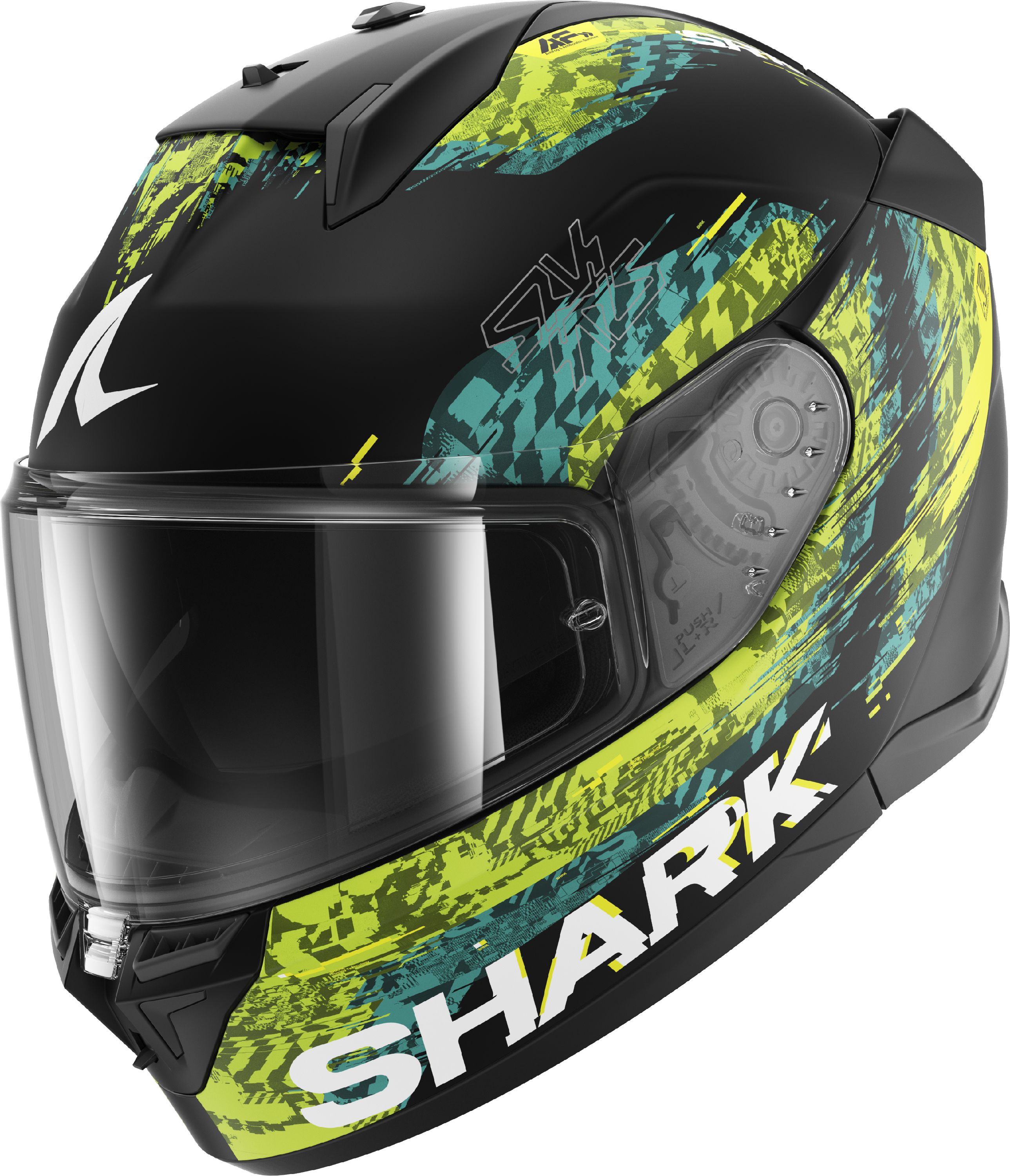 SHARK D-Skwal 3 Speed-Vib Matt Black-Green-Blue KGB