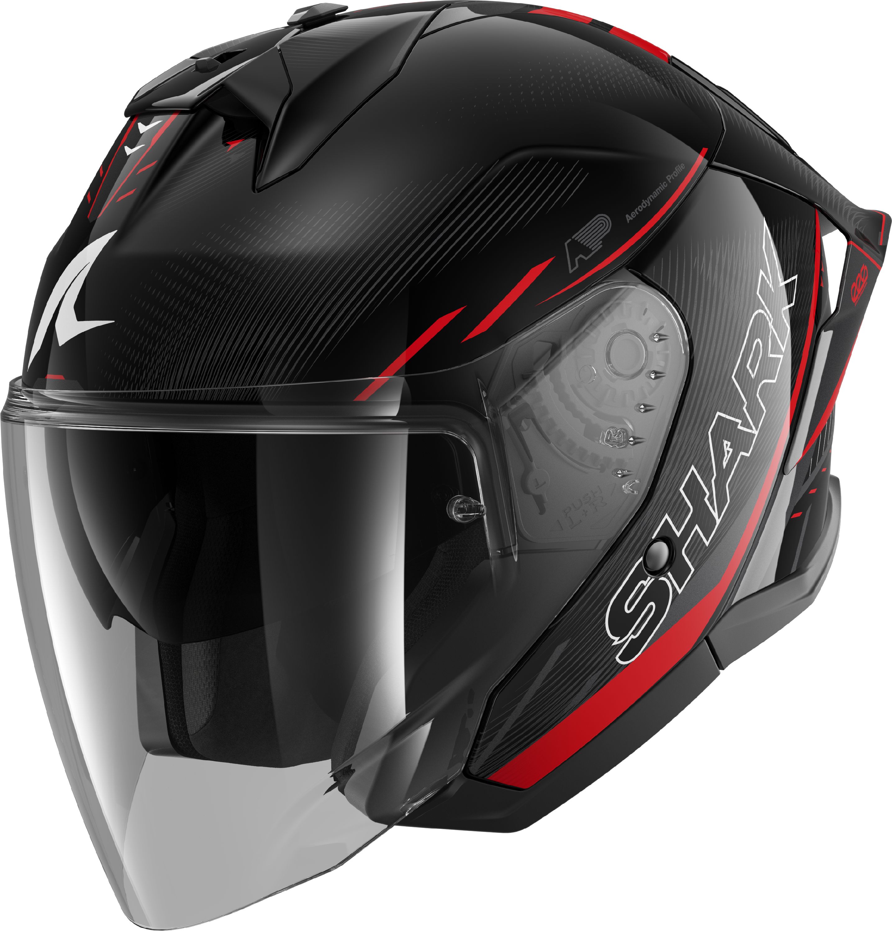 Casque jet SHARK Skwal Cup Speed-Tech Noir-Rouge-Anthracite KRA