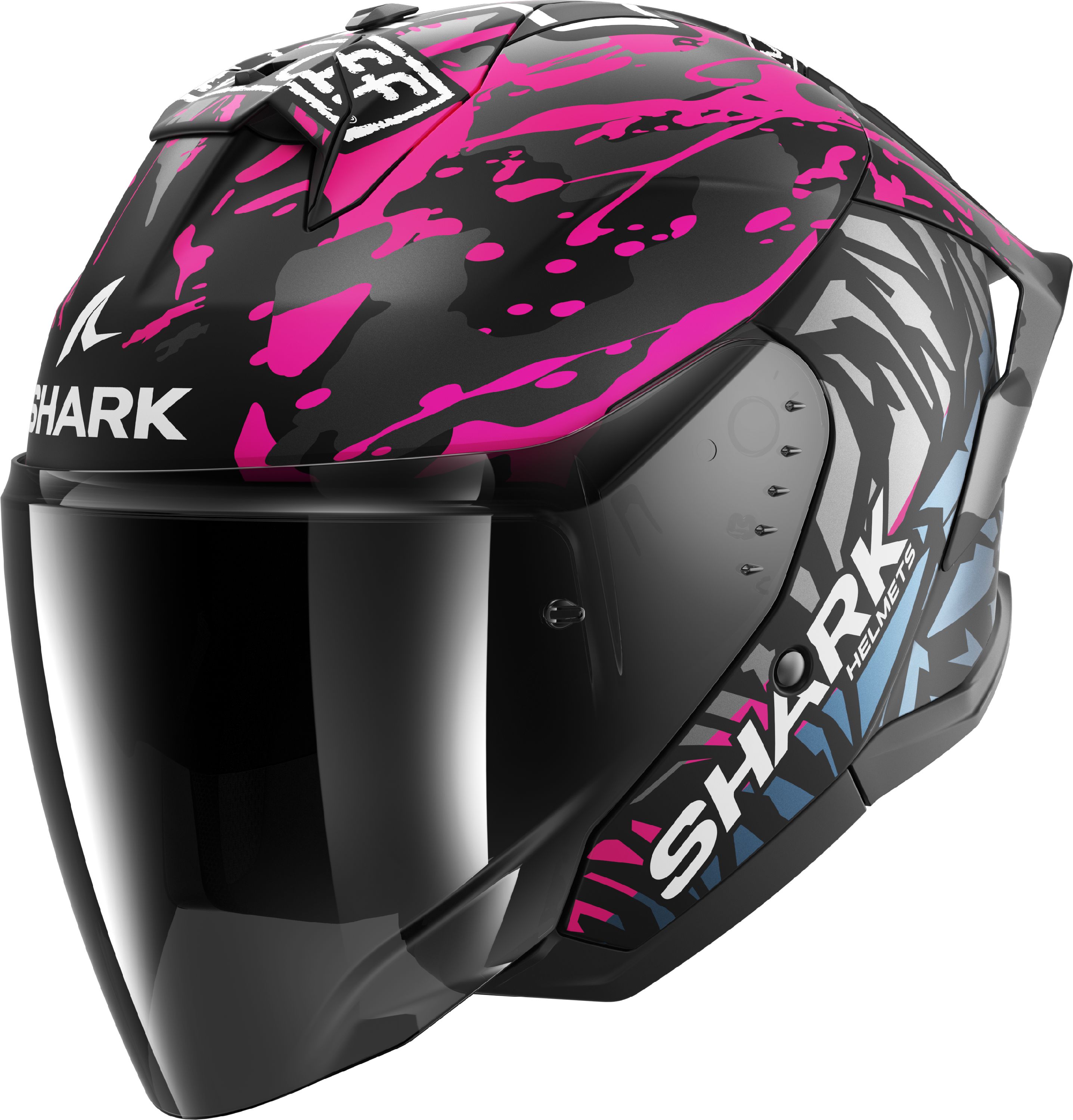 Casque jet SHARK Skwal Cup Replica Redding Mat Noir-Violet-Bleu KVB