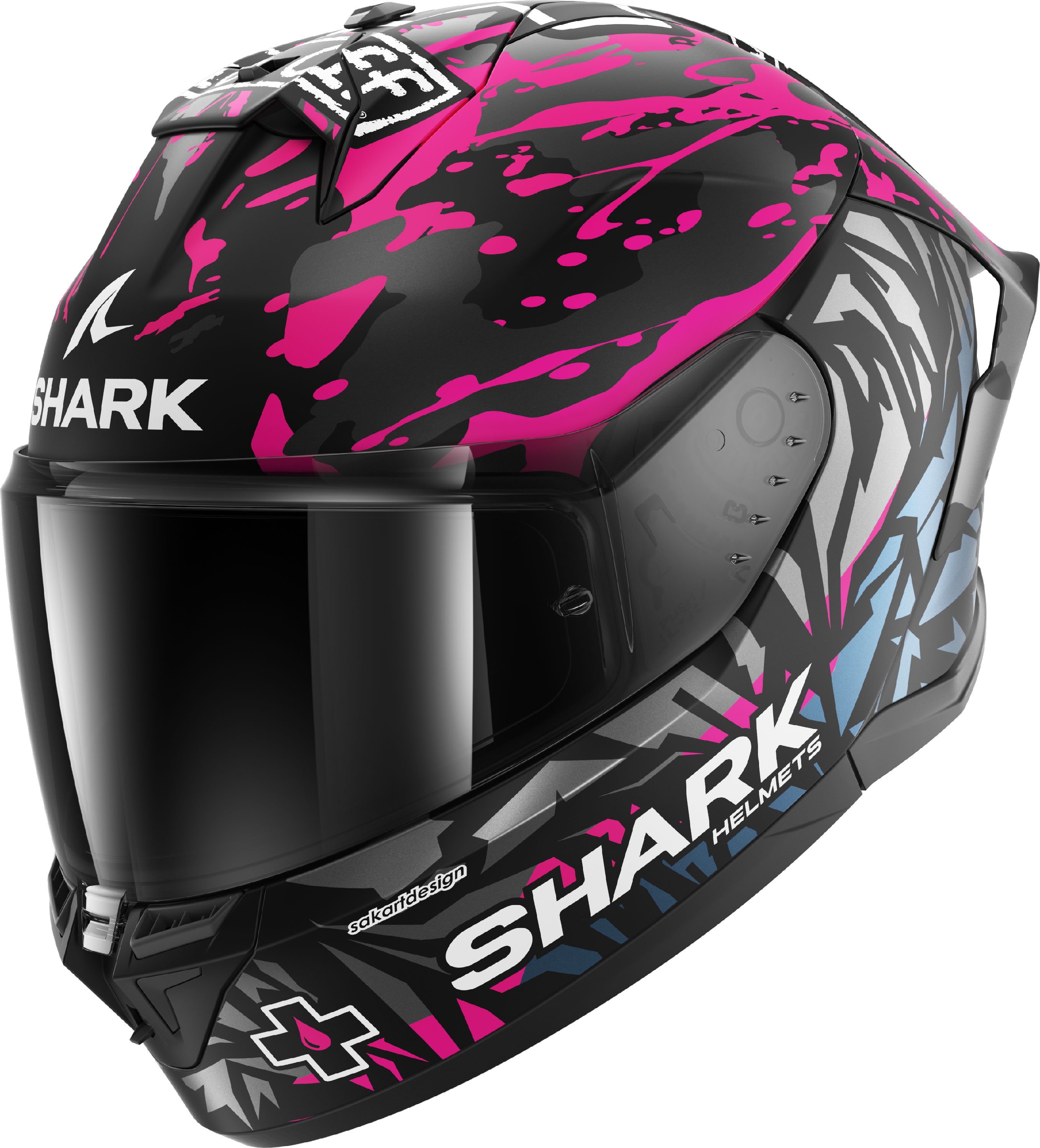SHARK Skwal Cup Replica Redding Mat Noir-Violet-Bleu KVB