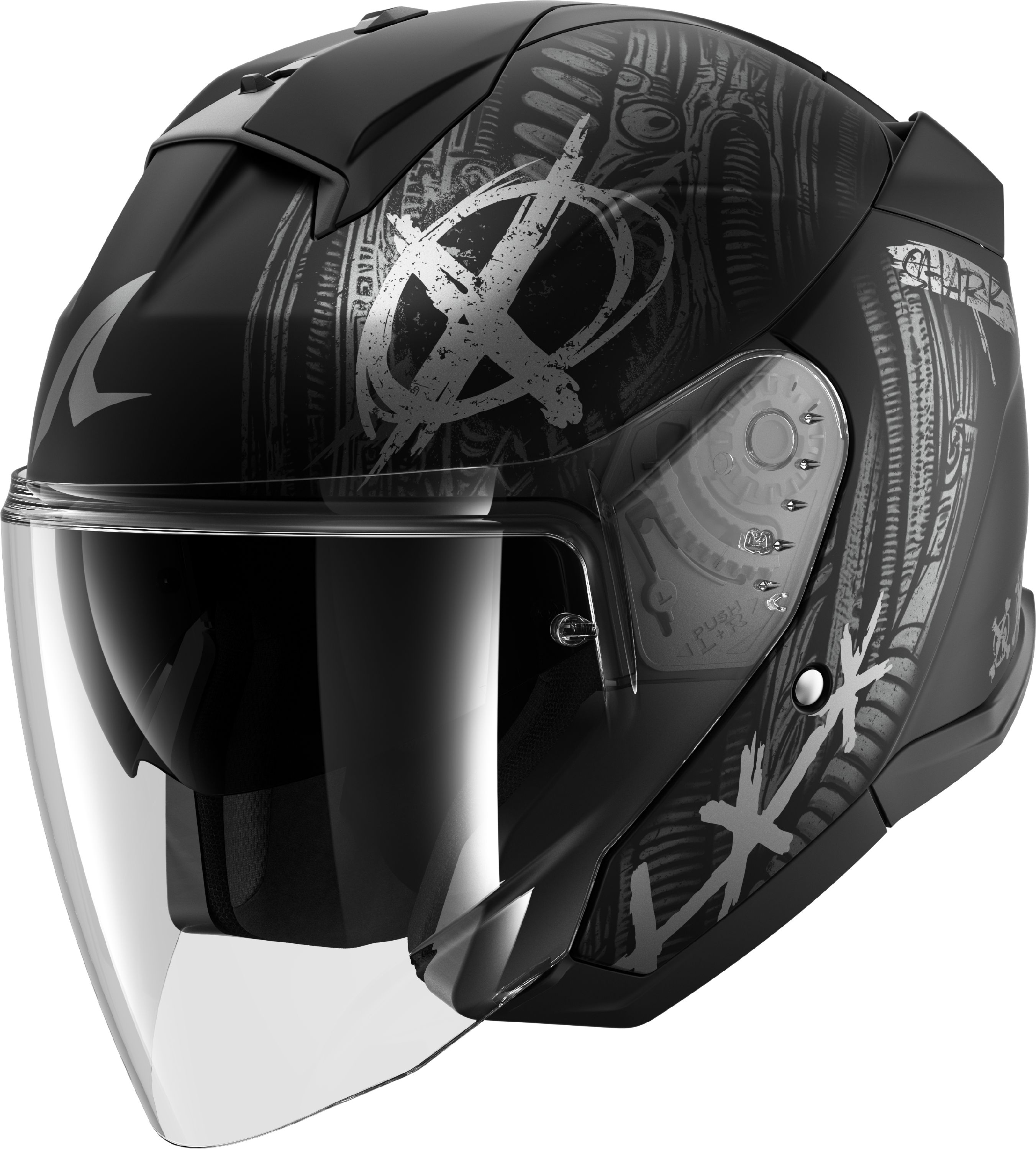 Jet helmet SHARK Skwal Shiever Matt Black-Anthracite-Silver KAS
