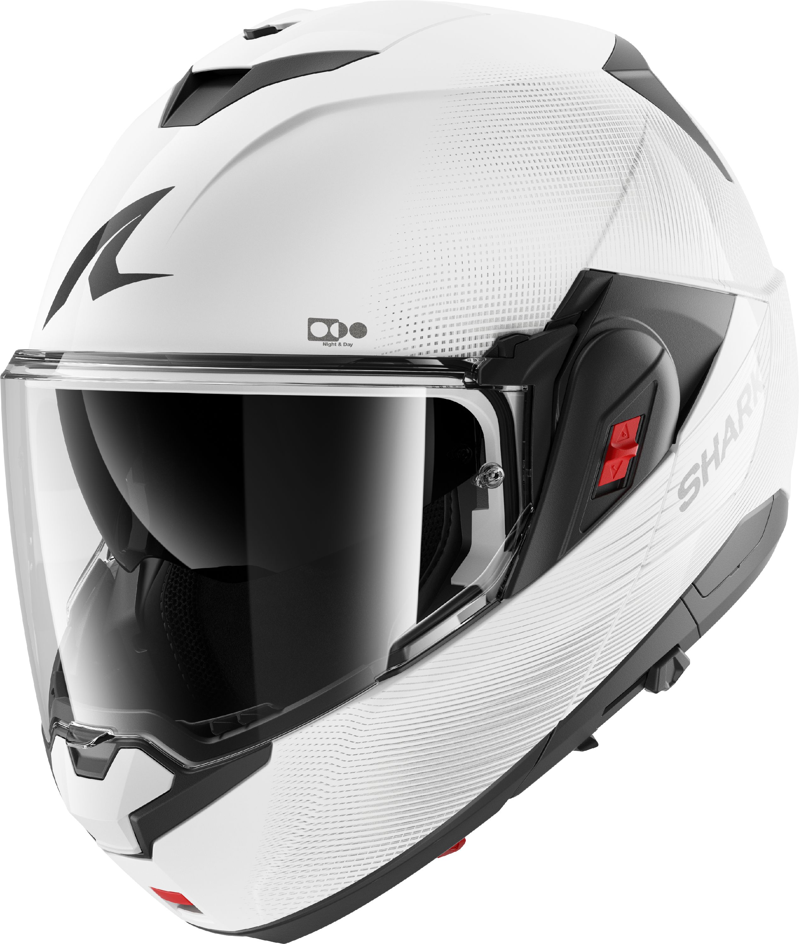 Modular helmet SHARK OXO SP Lyne White-Silver-Silver WSS
