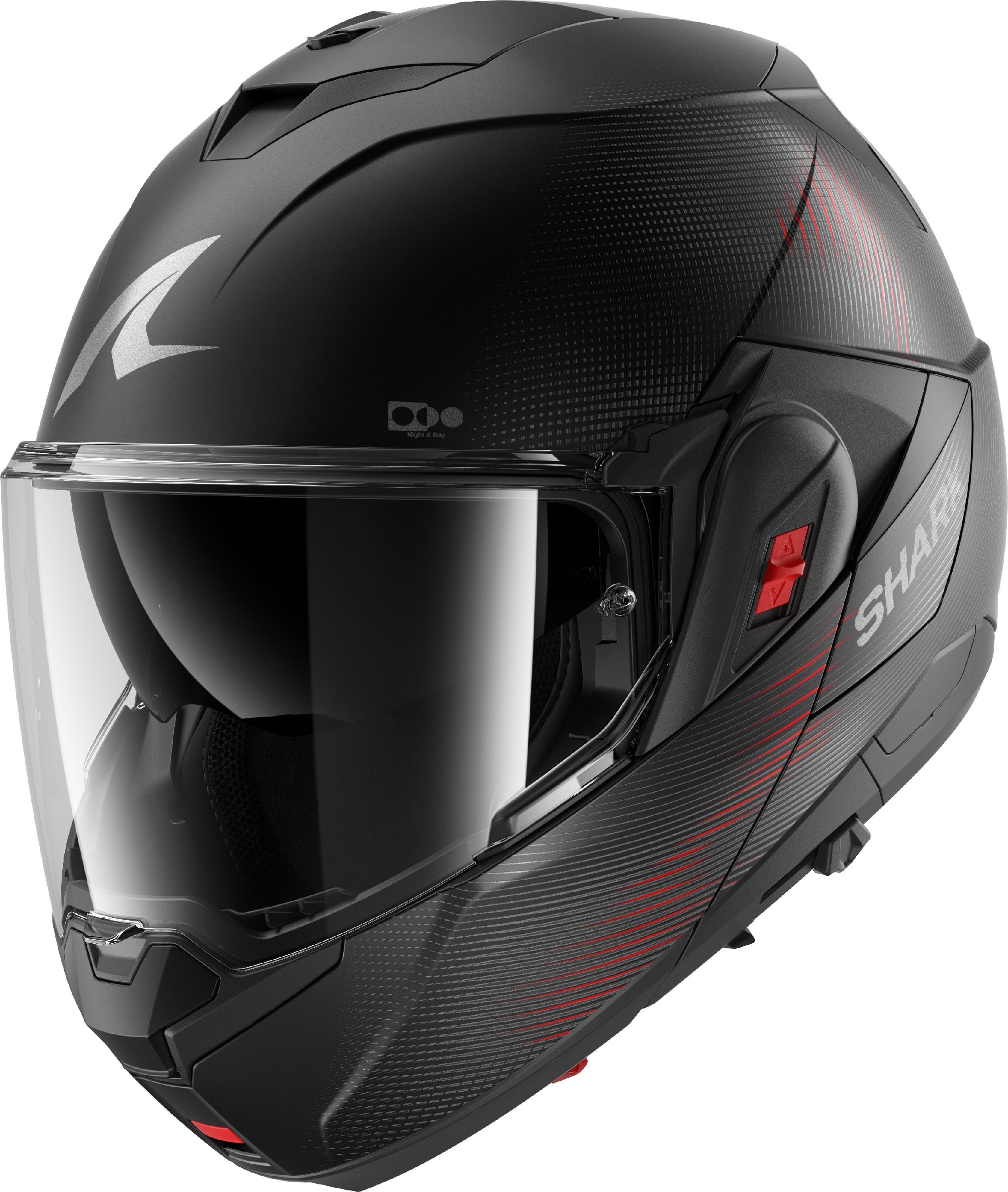 Modular helmet SHARK OXO SP Lyne Matt Black-Anthracite-Anthracite KAA