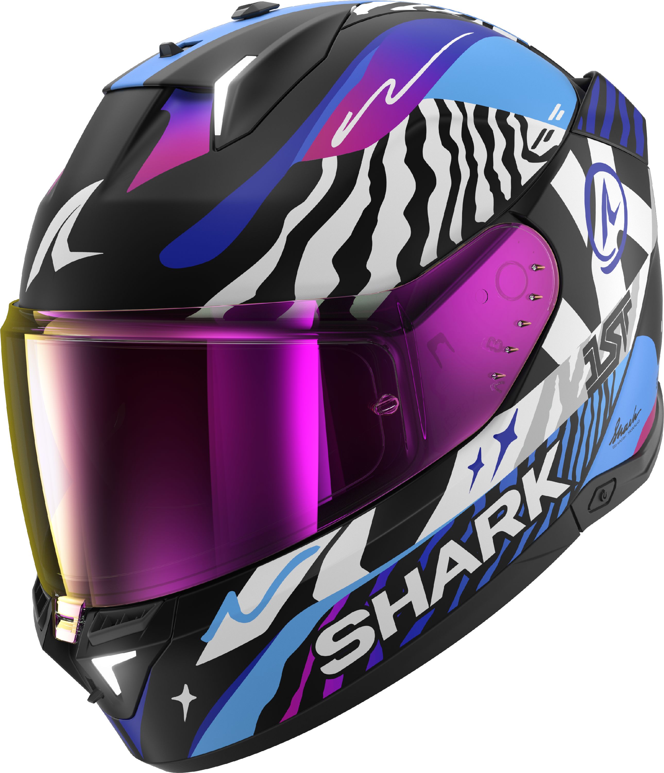Casque intégral SHARK Skwal i3 Speed-Fancy Noir-Blanc-Bleu KWB