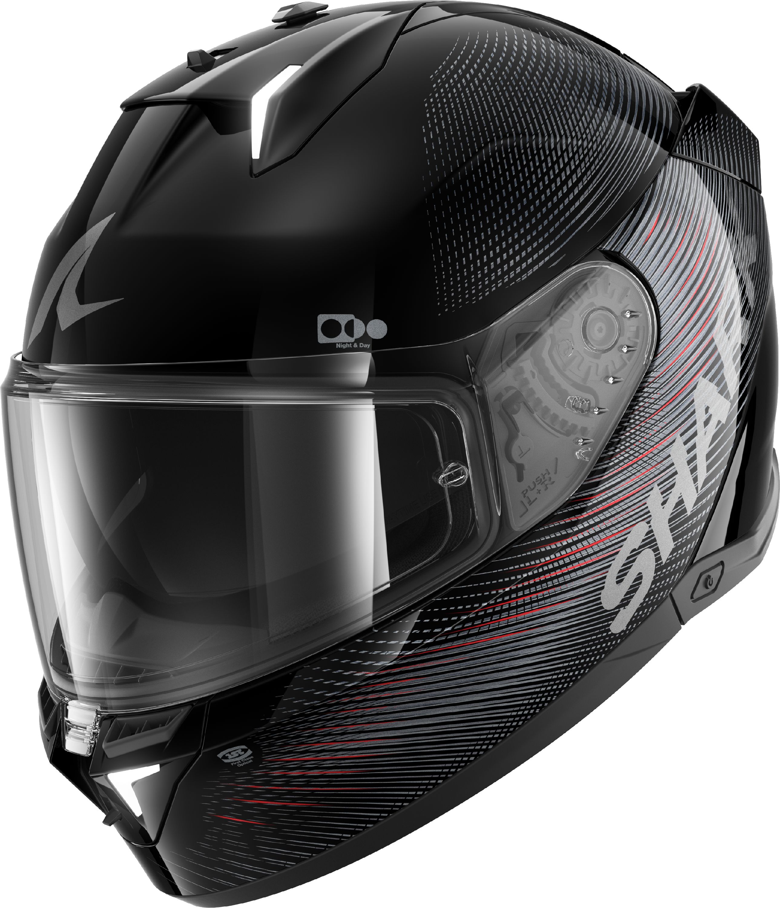 SHARK Skwal i3 SP Lyne Zwart-Antraciet-Rood KAR