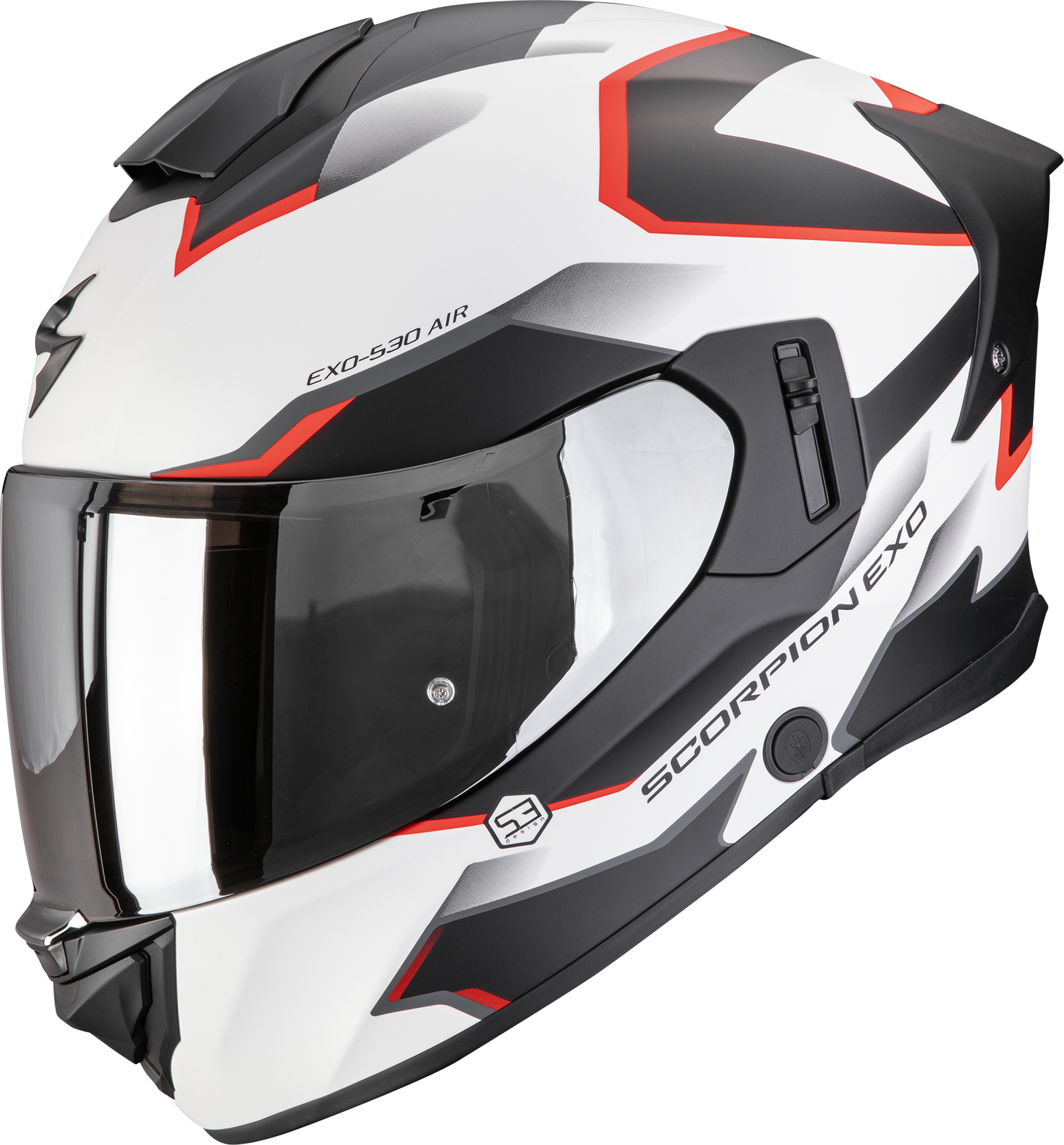 SCORPION EXO-530 Air Clip Matt White-Black-Red