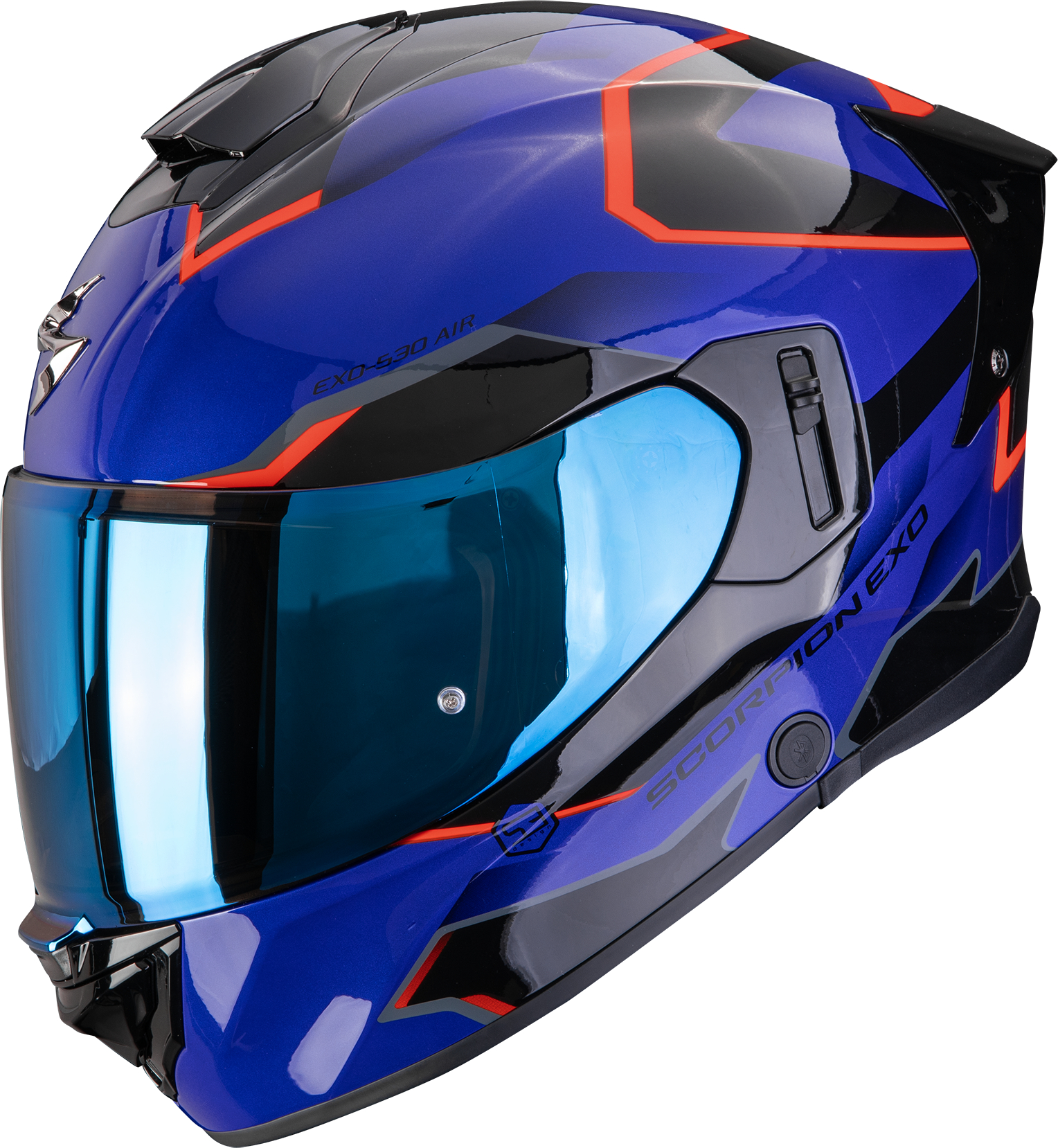 Integraalhelm SCORPION EXO-530 Air Clip Blauw-Zwart-Rood