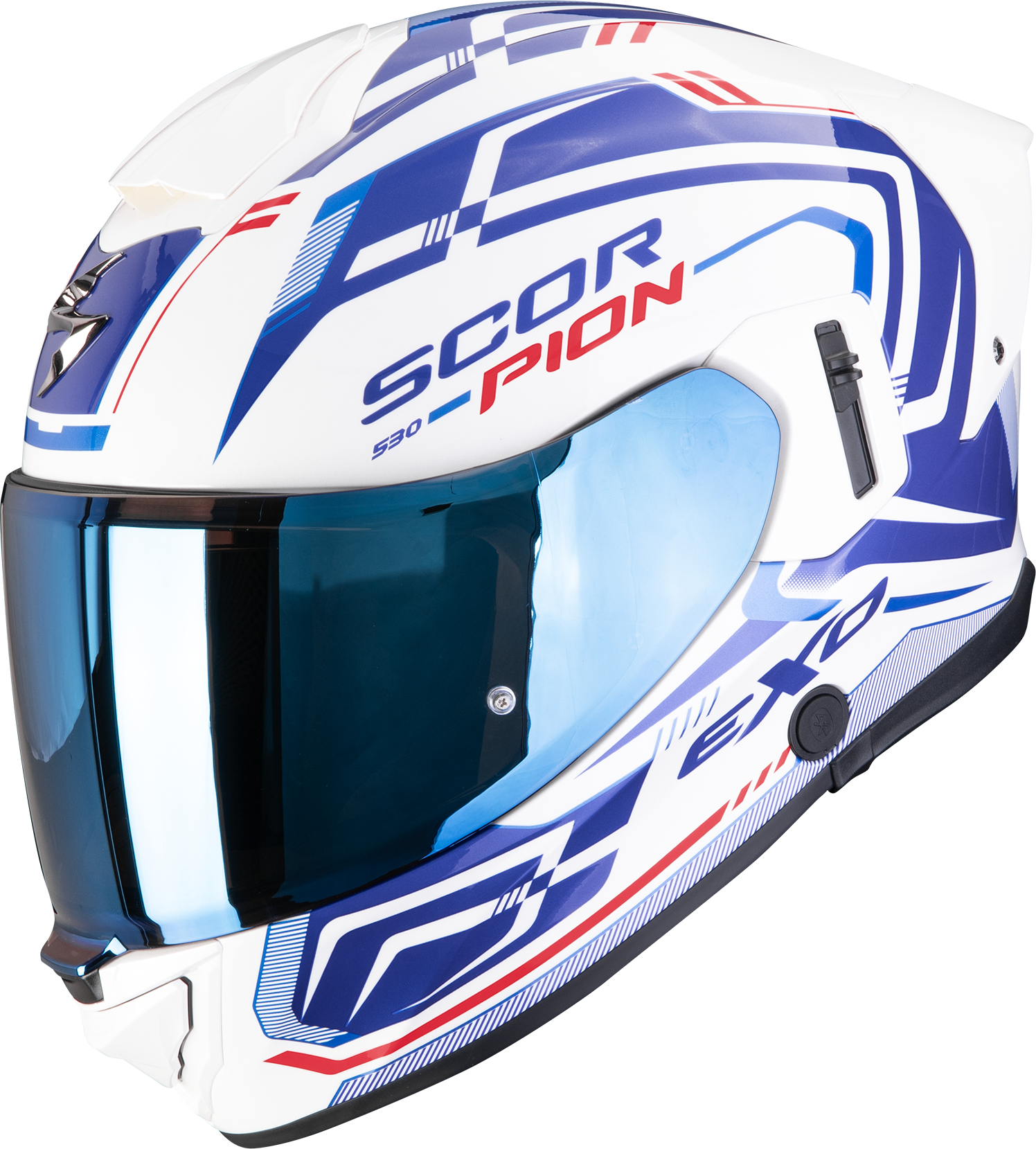 SCORPION EXO-530 Air Slope Pearl white-Blue-Red