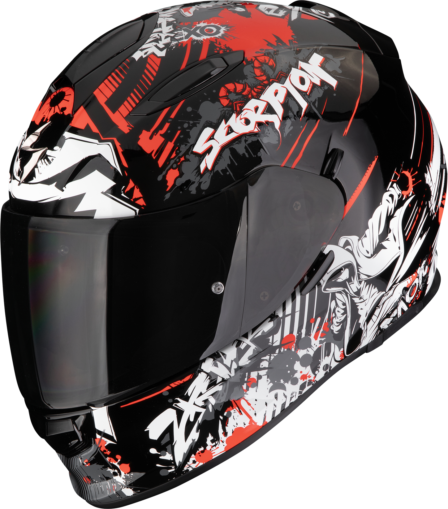 Integraalhelm SCORPION EXO-491 Spector Zwart-Rood