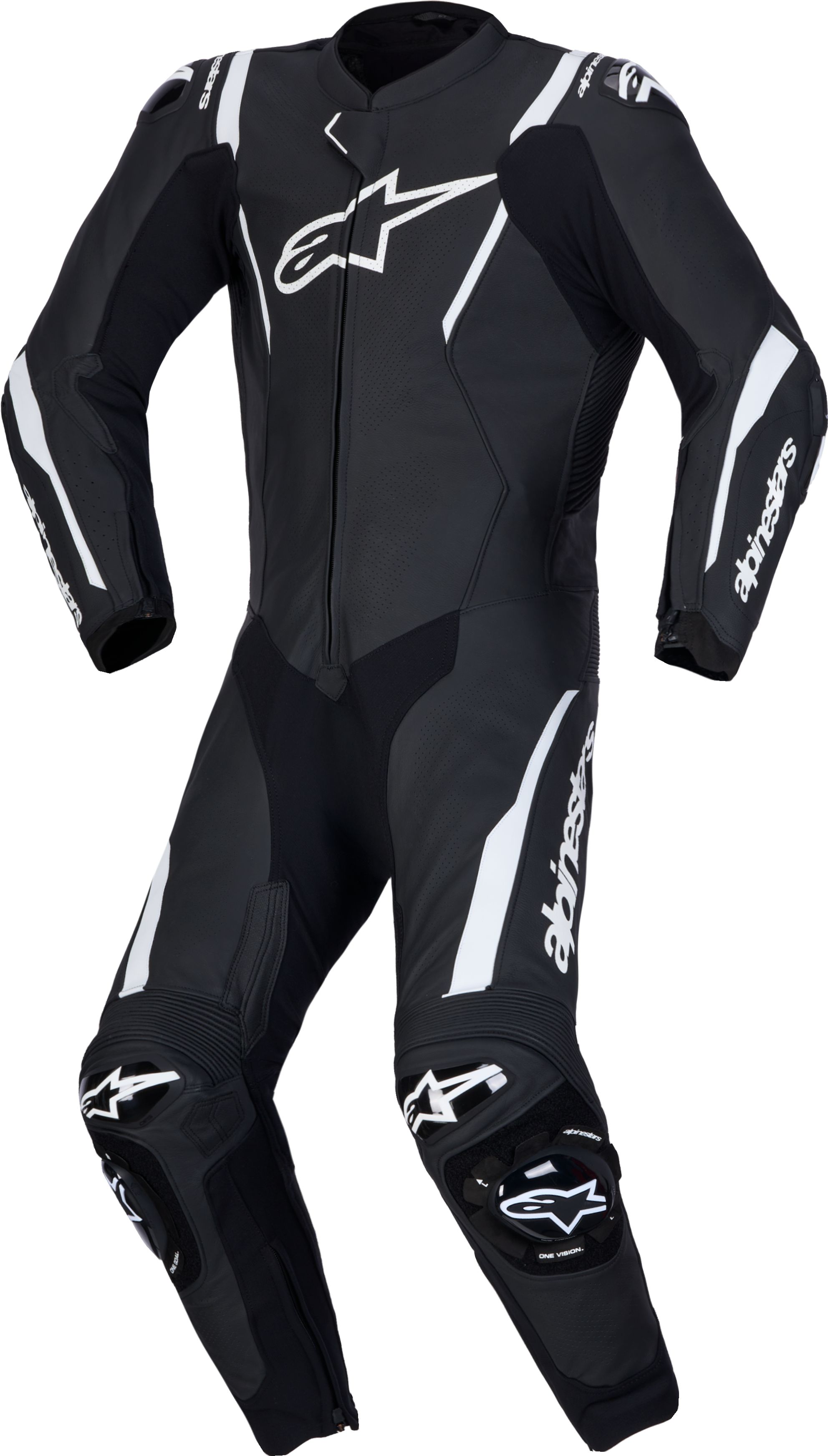 1-delig motorpak ALPINESTARS Missile V3 1PC Suit Zwart-Wit