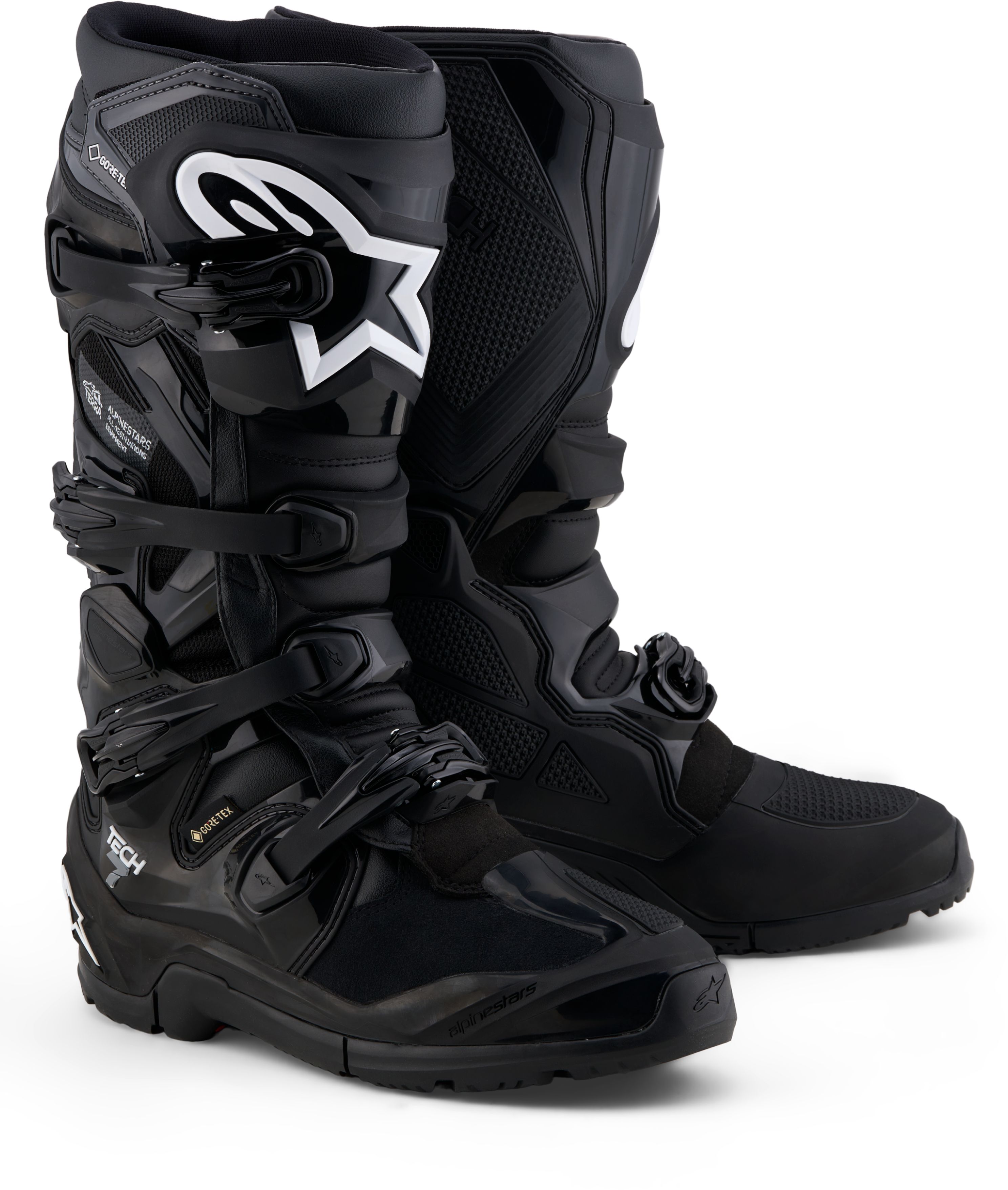 Gore-Tex® motorlaarzen en -schoenen heren ALPINESTARS Tech 7 Enduro GTX Zwart-Donker Grijs
