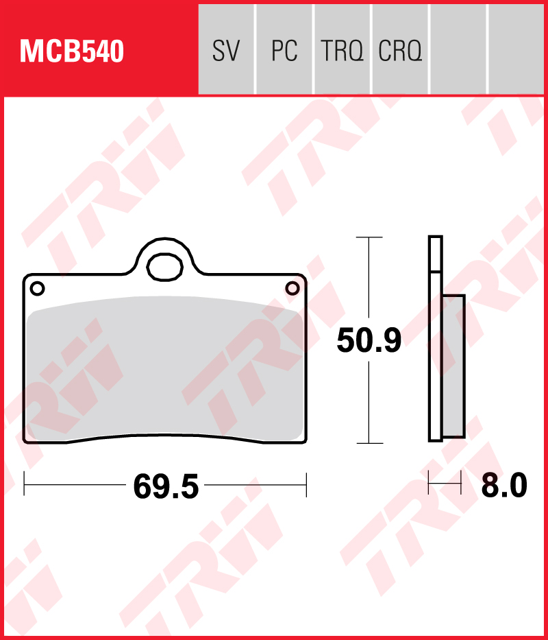 TRW Remblokken MCB540PC