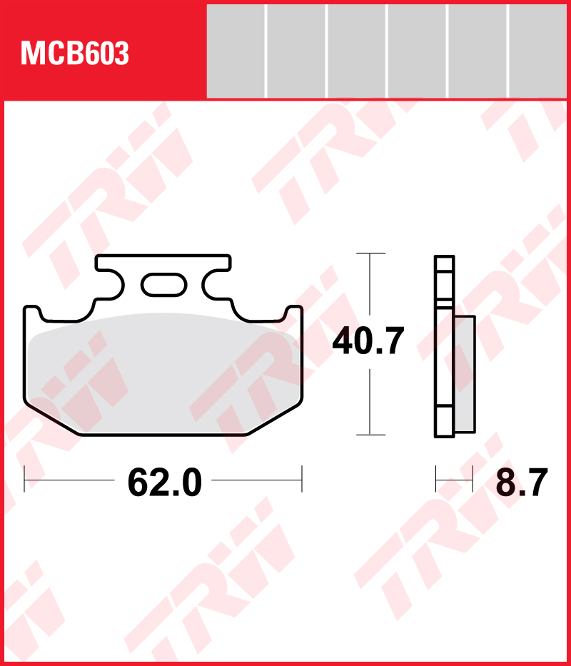 TRW Plaquettes de frein MCB603 Allround organique