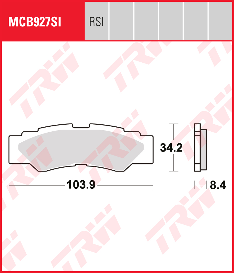 TRW Brake pads MCB927SI Sinter offroad