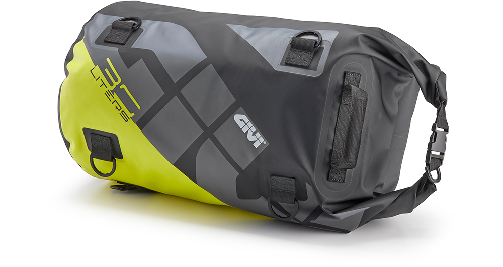Zadel- en pakdragertassen GIVI Easy-T Cilindertas 30l Zwart-Geel EA114GYB