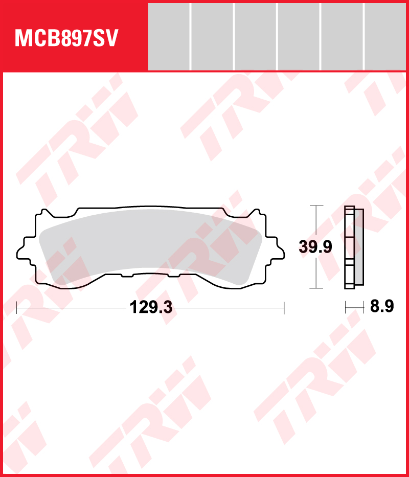 TRW Plaquettes de frein MCB897SV