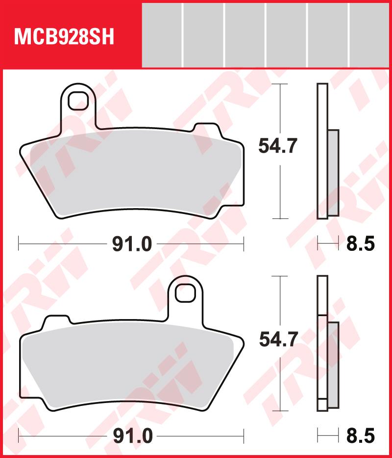 TRW Plaquettes de frein MCB928SH Sinter street