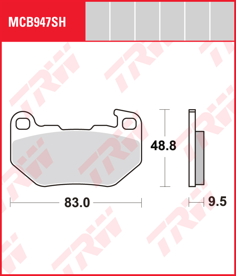 TRW Plaquettes de frein MCB947SH Sinter street