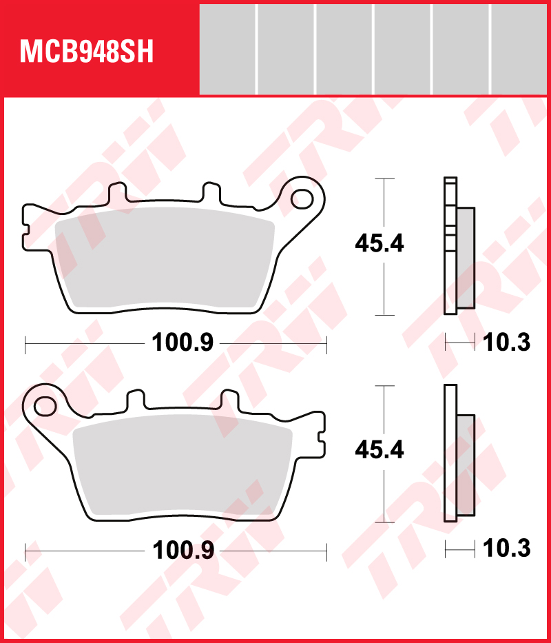 TRW Plaquettes de frein MCB948SH Sinter street