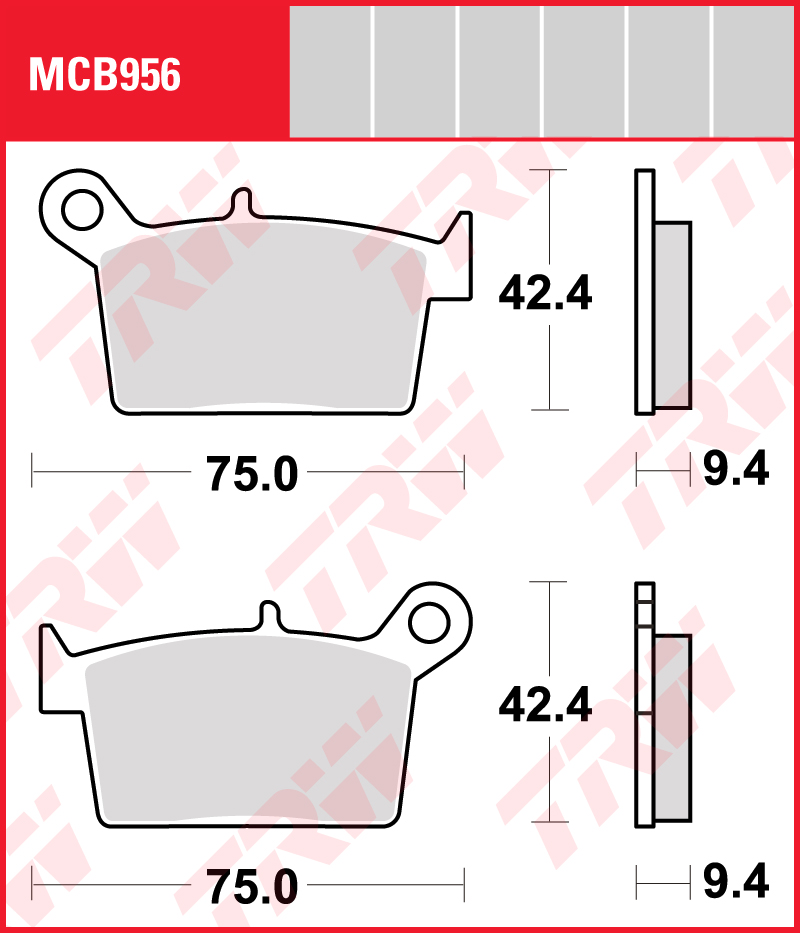 TRW Brake pads MCB956