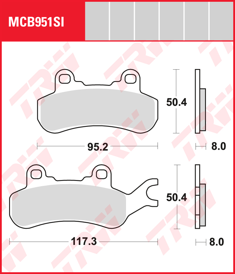 TRW Plaquettes de frein MCB951SI Sinter offroad