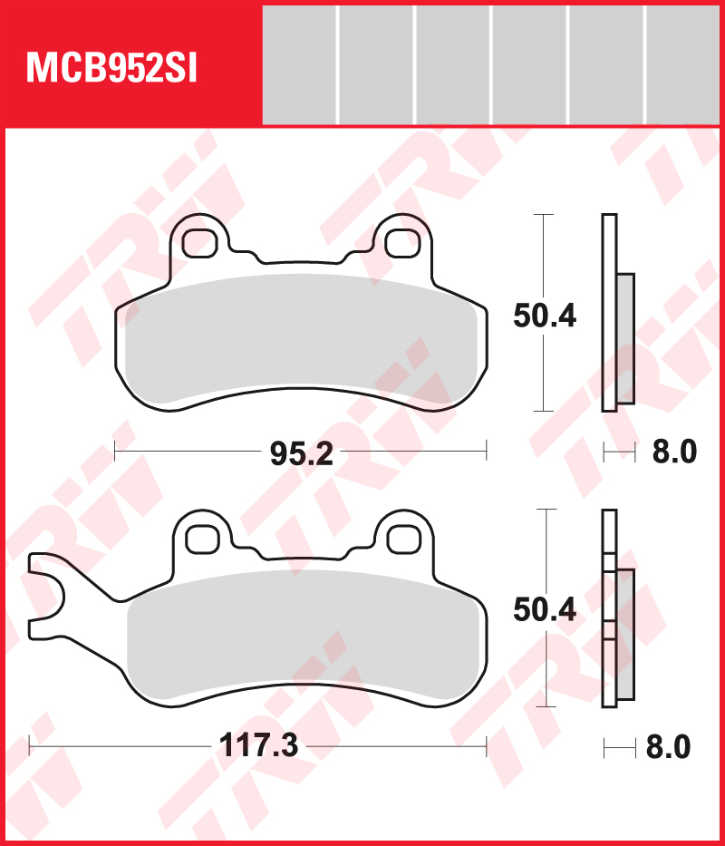 TRW Plaquettes de frein MCB952SI