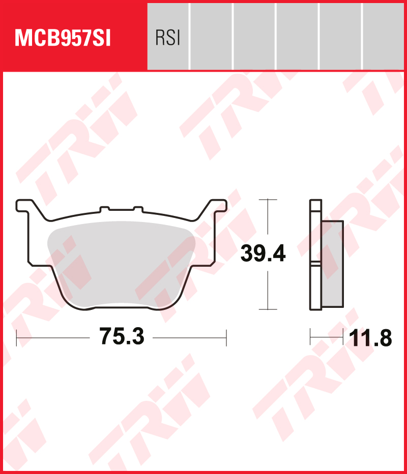 TRW Brake pads MCB957SI