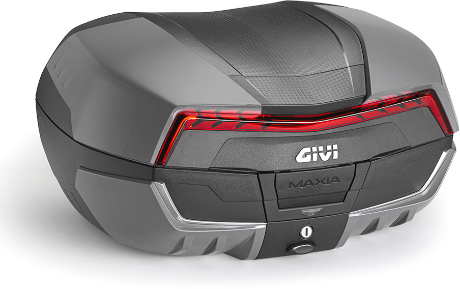 Topkoffers en zijkoffers GIVI V58 Maxia 5 Monokey Topkoffer rode reflectoren, mat grafiet kleurige afwerking
