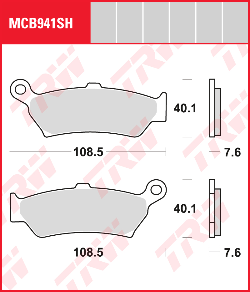 TRW Plaquettes de frein MCB941SH