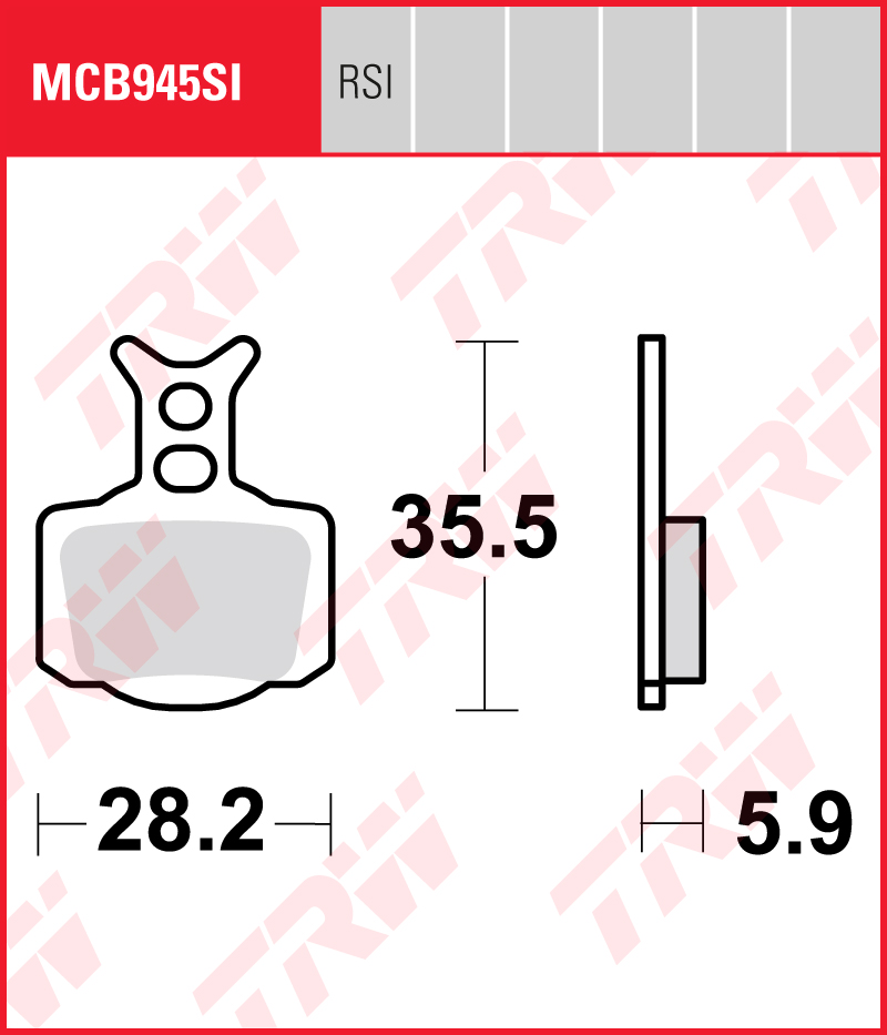 TRW Brake pads MCB945RSI