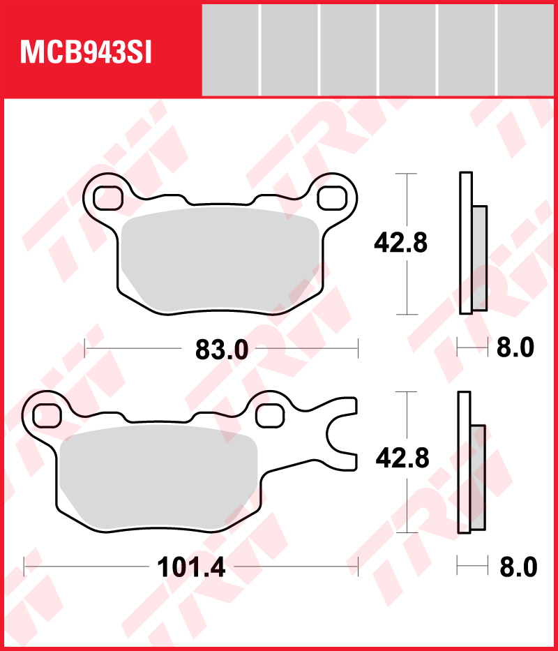 TRW Plaquettes de frein MCB943SI