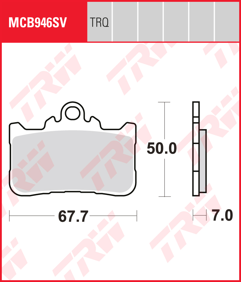 TRW Plaquettes de frein MCB946SV