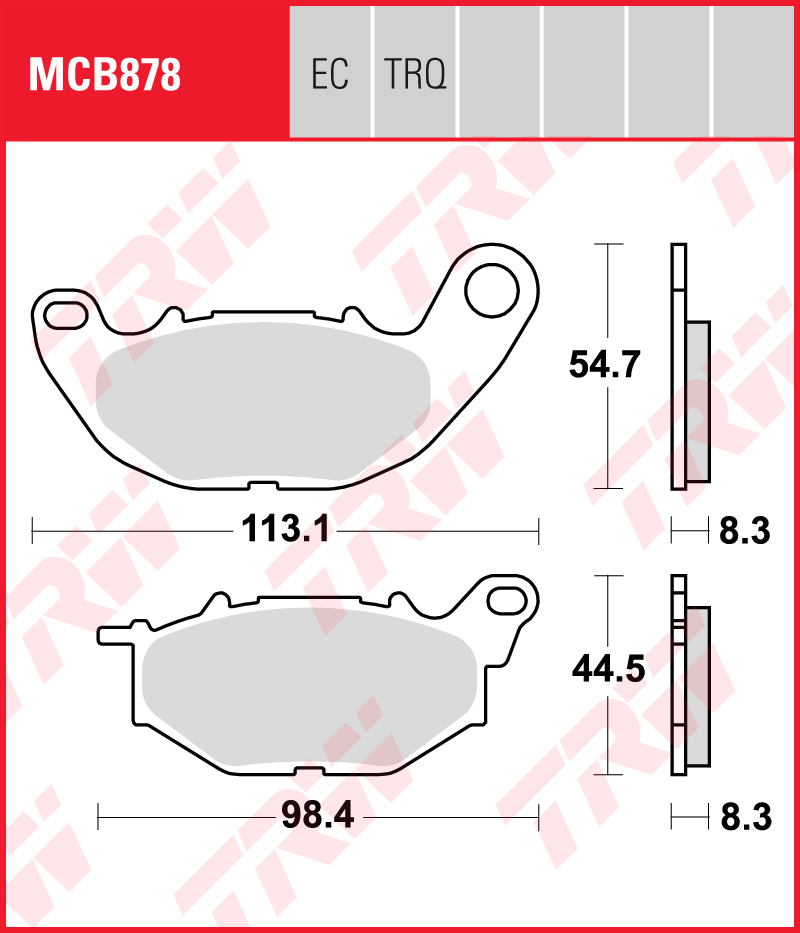 TRW Plaquettes de frein MCB878EC