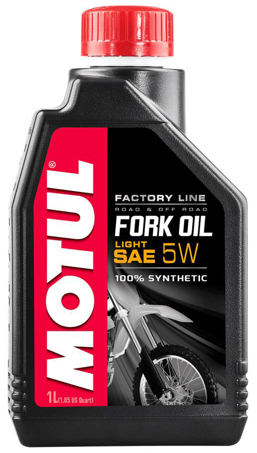 Huile fourche & amortisseur MOTUL de 5W synthétique factory line 1 litre