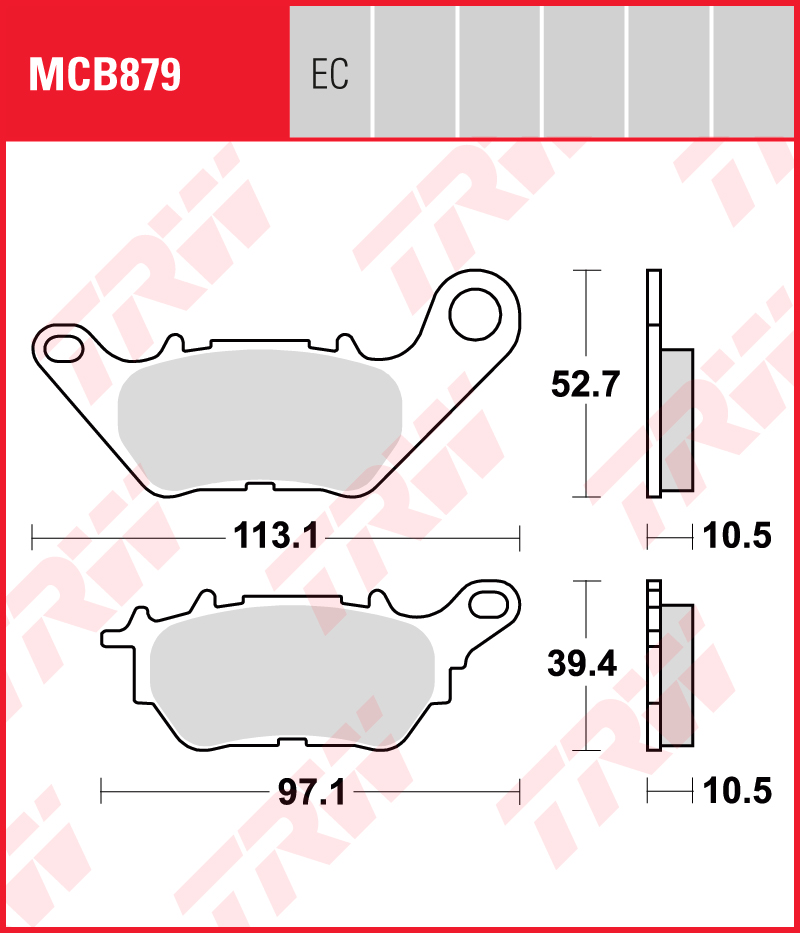 TRW Plaquettes de frein MCB879EC Organique
