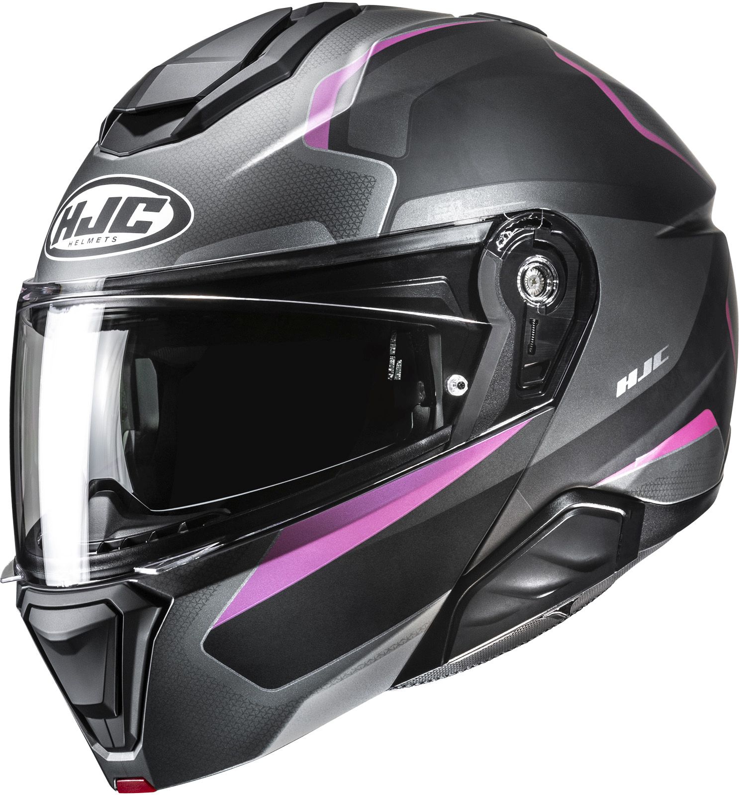 Casque modulable HJC i91 Felio Noir - Rose