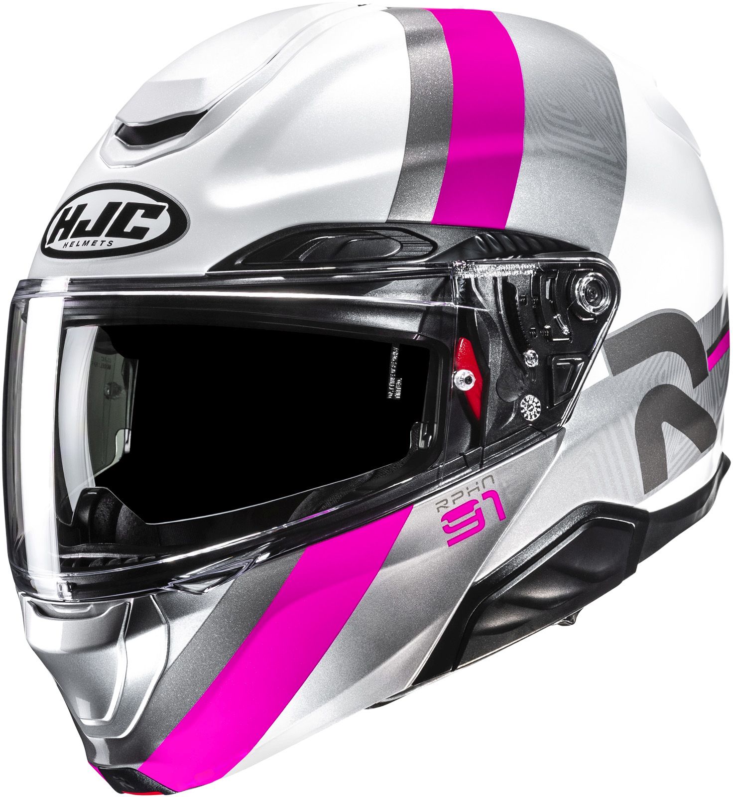Casque modulable HJC RPHA-91 Fensh Blanc - Rose