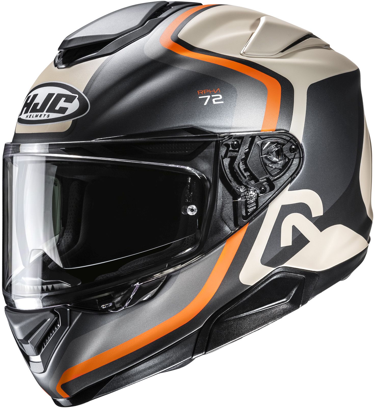 Casque intégral HJC RPHA-72 Ernem Gris - Sable Orange