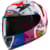 Kinder motorhelm HJC Y10 Mika Wit - Roze Blauw