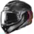 Modular helmet HJC F100 Carbon Stan Black - Red