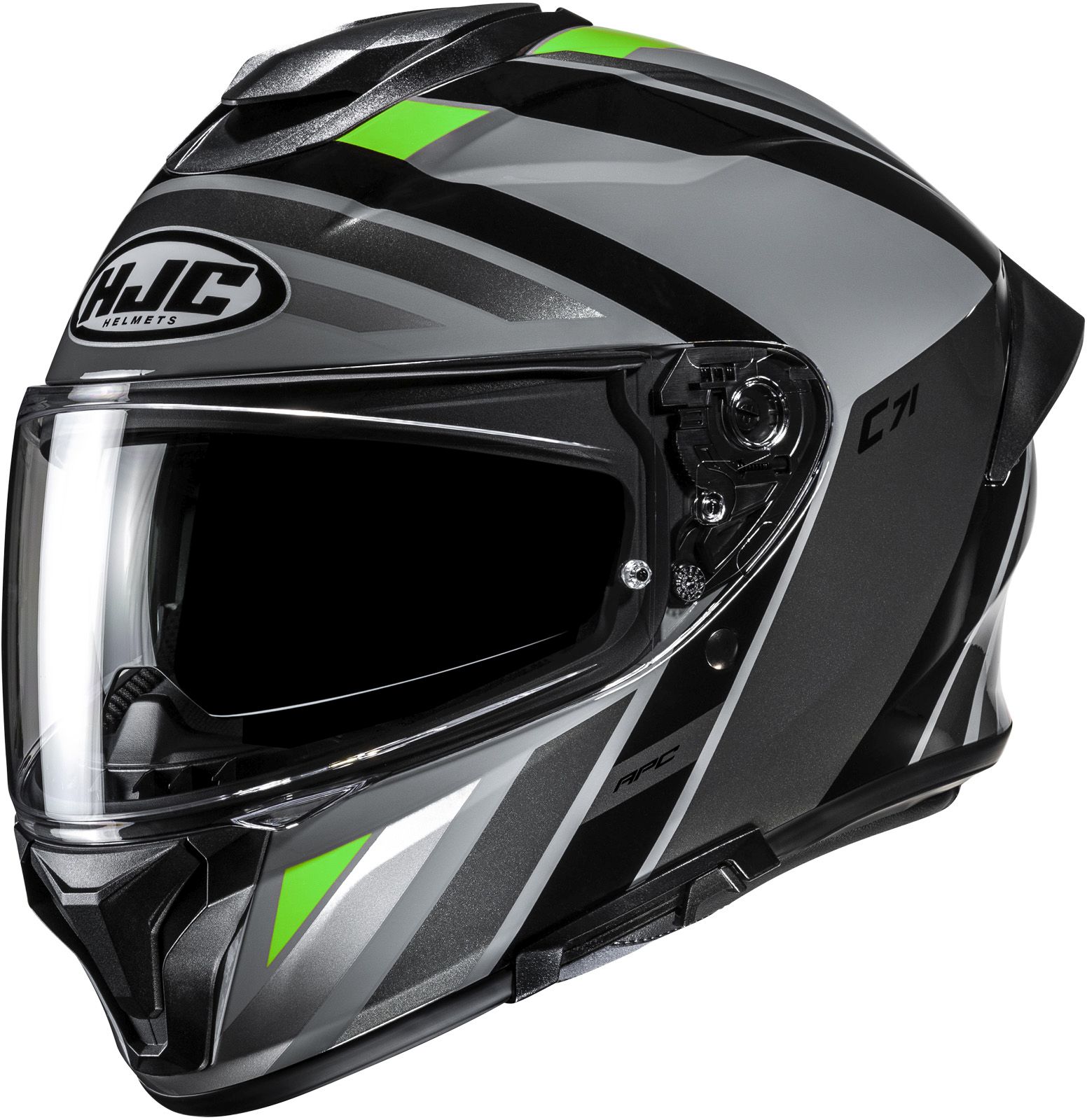 Full-face helmet HJC C71 Faber Black - Green