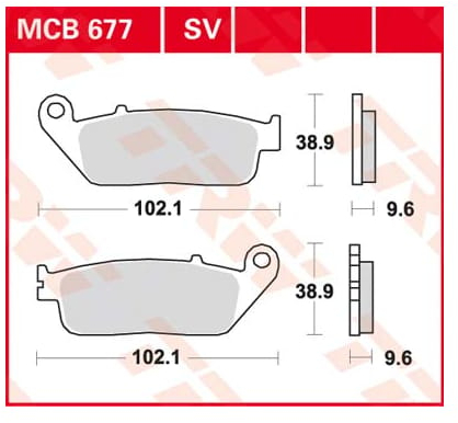 TRW Brake pads MCB677SH Sinter street
