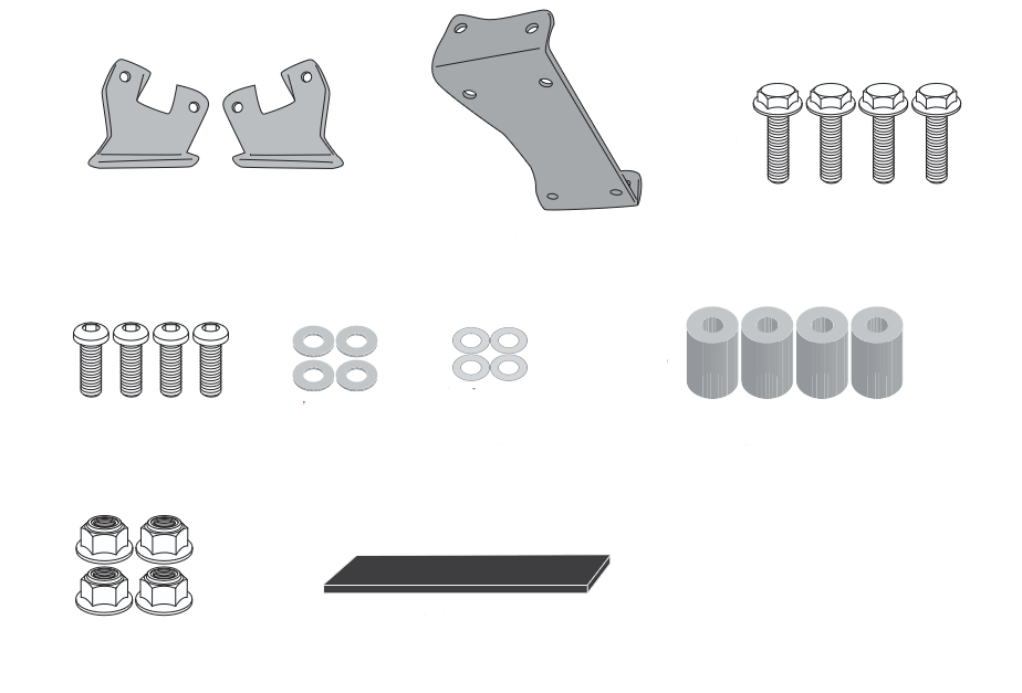 Fixations spécifiques pour votre moto GIVI Kit d'extension supplémentaire 2169KIT