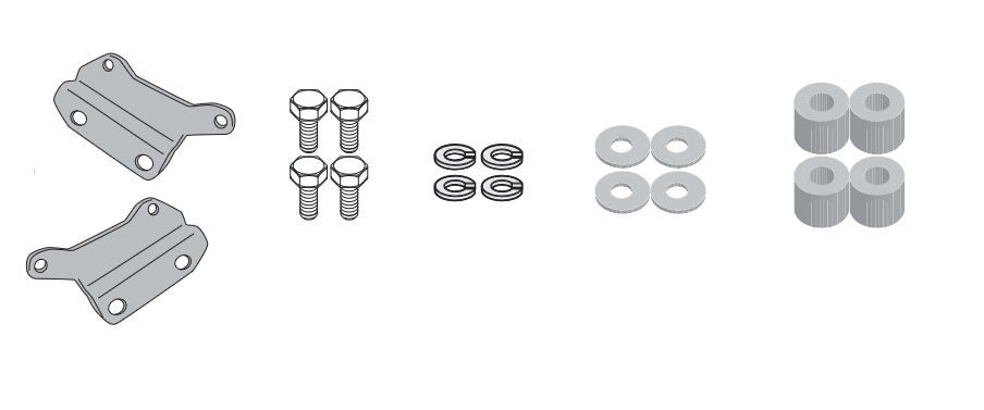 Motorcycle-specific mounts GIVI Additional mounting kit 1208KIT